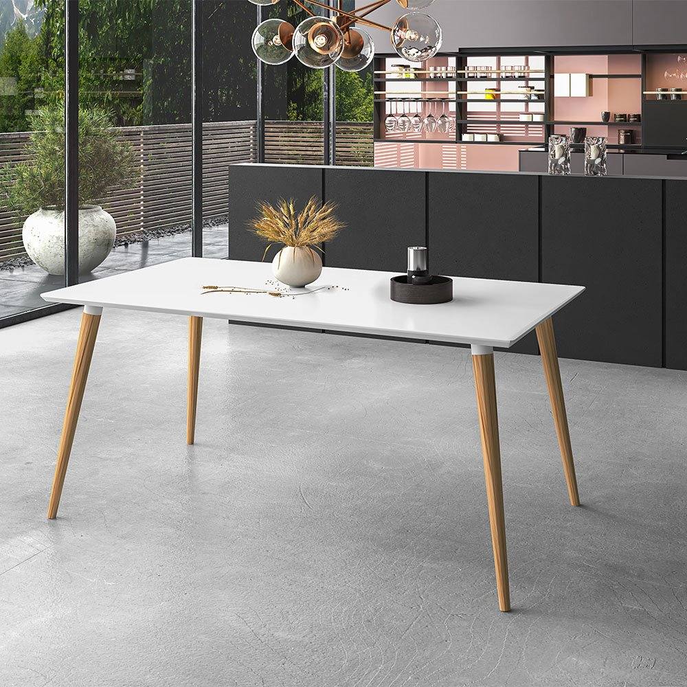 Mesa para Sala de Jantar 06 Lugares Veneza Branco